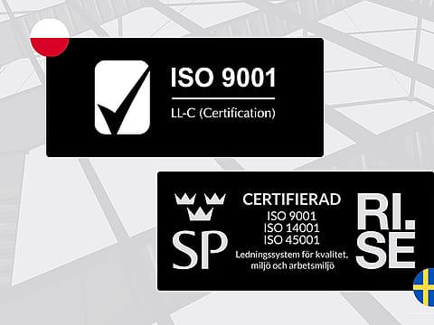 ISO 9001 Certified in Sweden and Poland | BORGA